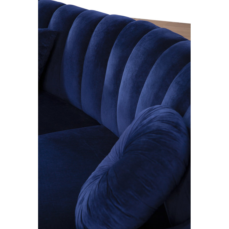 Legend Furniture 142" Wide Upholstered Tufted Velvet Symmetrical